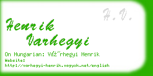 henrik varhegyi business card